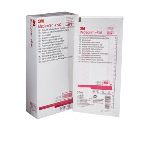 3M 3570 Medipore + Pad Soft Cloth Adhesive Dressing, 3-1/2 x 8 in (CS)