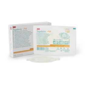 3M Tegaderm 3587 Transparent Film Dressing with Pad, 3-1/2 x 4 in (BX)