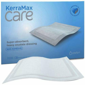3M PRD500-1174 KerraMax Care Gentle Border Super Absorbent Dressing, 4 x 4 (CT/10)