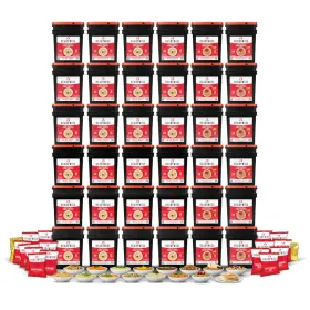 4320 Serving Package - 744 lbs - Includes: 24 - 120 Serving Entrée Buckets and 12 - 120 Serving Breakfast Buckets