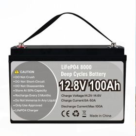 In stock 12V lithium battery 12V100AH RV lithium battery outdoor lithium battery LiFePO4 energy storage battery
