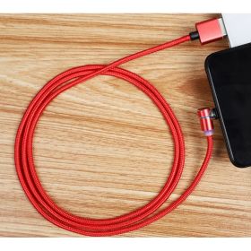 Magnetic Cable LED Magnet Charger Cable USB Cable & USB Type-C USB C (Option: Apple-1m-Red data)