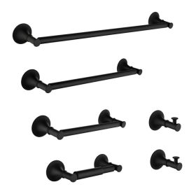 6 Piece Brass Bathroom Towel Rack Set Wall Mount (Option: Default Title)