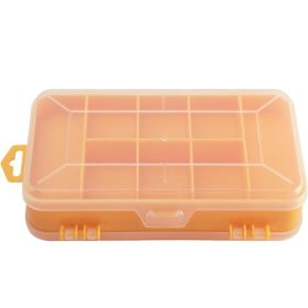 Screw Storage Box Double Side 13 Grids Hardware Organizer Portable Small Parts Case Yellow (Option: Yellow)