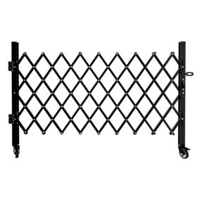 Foldable Security Gate, Expandable Safety Barrier With 360degree Swivel Casters Lockable Design, Portable Mobile Rolling Barricade For Garage, Wa (Option: Default)