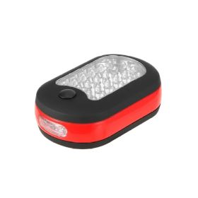 Compact Work Light 27LEDs Hang Lights Portable Magnetic Flashlight with Hook for Camping Hiking Emergency (Option: Red)