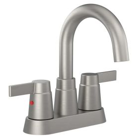 Bathroom Faucet Brushed Nickel 2-Handle Bathroom Sink Faucet 360 Degree High Arc Swivel Spout Centerset 4 Inch Vanity Faucet RV Bathroom Faucet 3 (Option: as picture)