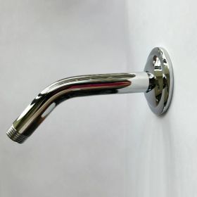Shower Arm with Flange, 1/2 NPT Tapered Threads, Rain Shower Head Arm, Wall Mount Shower Extension Arm (Option: Default Title)