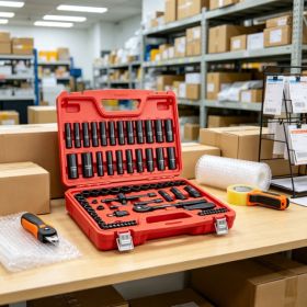 3-8inch Drive 96-Piece Impact Socket Set (Option: 35150046)