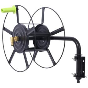 Swivel Hose Reel Wall Mount - 180 Degree Pivot Hose Hanger - Great for Garden Storage - Hose Holder Wall Mount for Garden Hose - Heavy Duty Steel (Option: as picture)