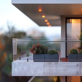 Glass Clamp 10 PCS Square Railing Bracket For 0.31 '-0.47 ' Glass Black (Option: Black)