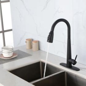 Kitchen Faucets with Pull Down Sprayer; Kitchen Sink Faucet with Pull Out Sprayer; Fingerprint Resistant; Single Hole Deck Mount; Single Handle C (Option: as picture)