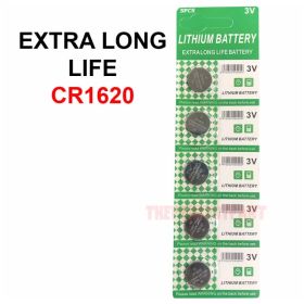 5 PCS CR1620 Lithium Battery 3V Button Cell Watches Pagers Calculators LONG LIFE (Option: Default Title)
