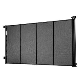 Retractable Baby Gate, Expands Up to 163.3 Inches Wide, 39 Inches High, Reinforced with Fiberglass Strips, Prevents Crawling Through, Mesh Pet Ba (Option: Default Title)
